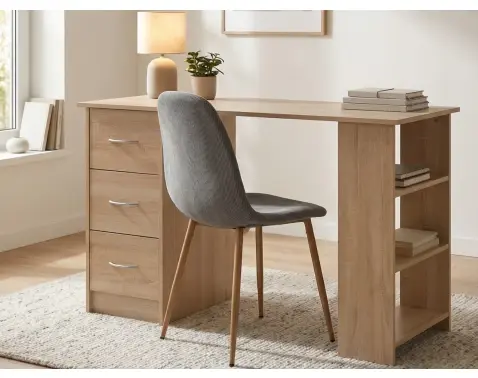 Psací stůl se šuplíky Lusso, dub sonoma