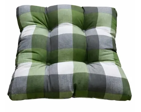 Zahradní polstr Karo 40x40 cm, zelený/šedý