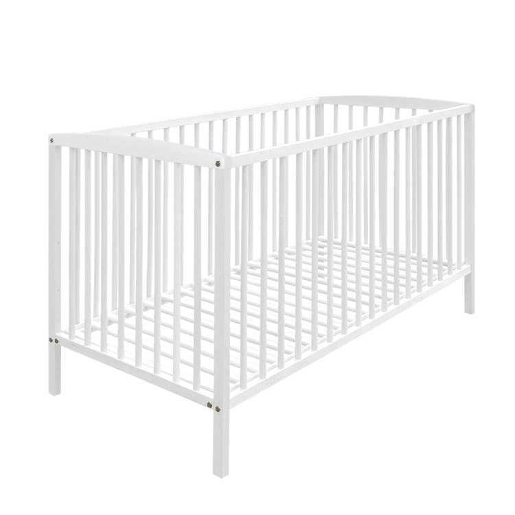 FEEDO Postýlka dřevěná White Wood 120x60 cm