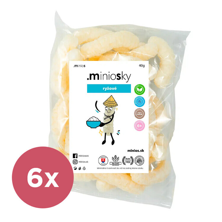 6x MINIOS Baby Miniosky Rýžové 40g