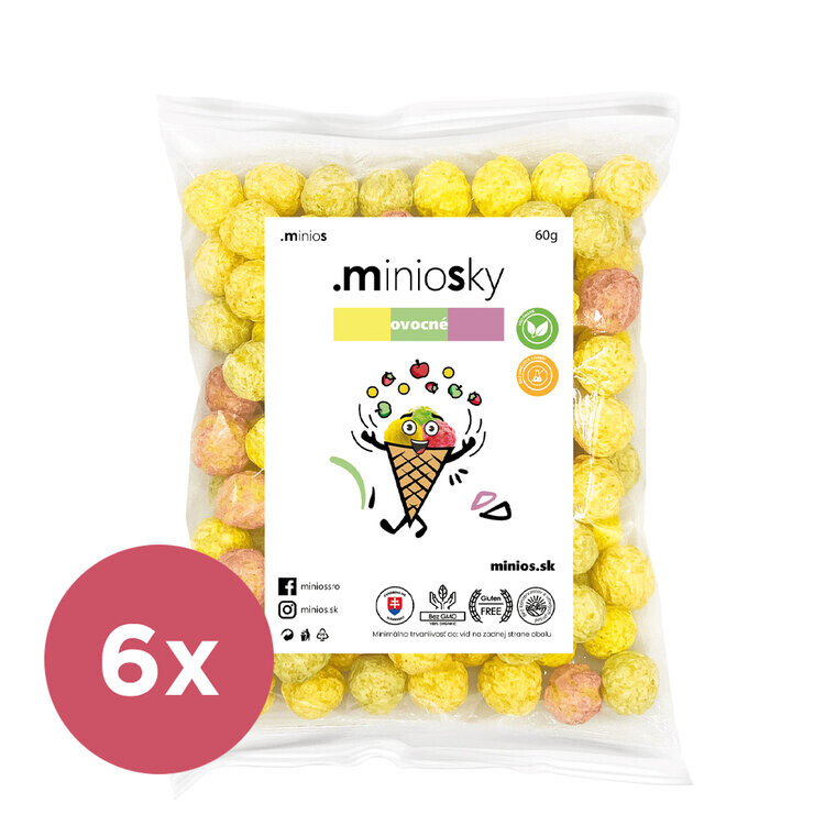 6x MINIOS Miniosky Ovocné 60g 6 pck