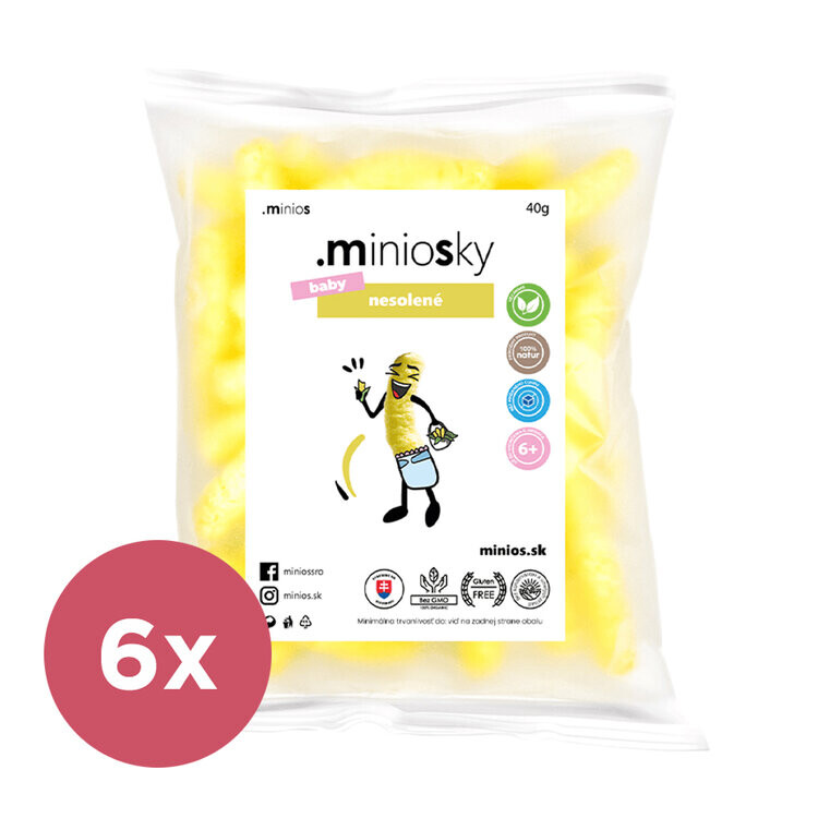 6x MINIOS Baby Miniosky Nesolené 40g