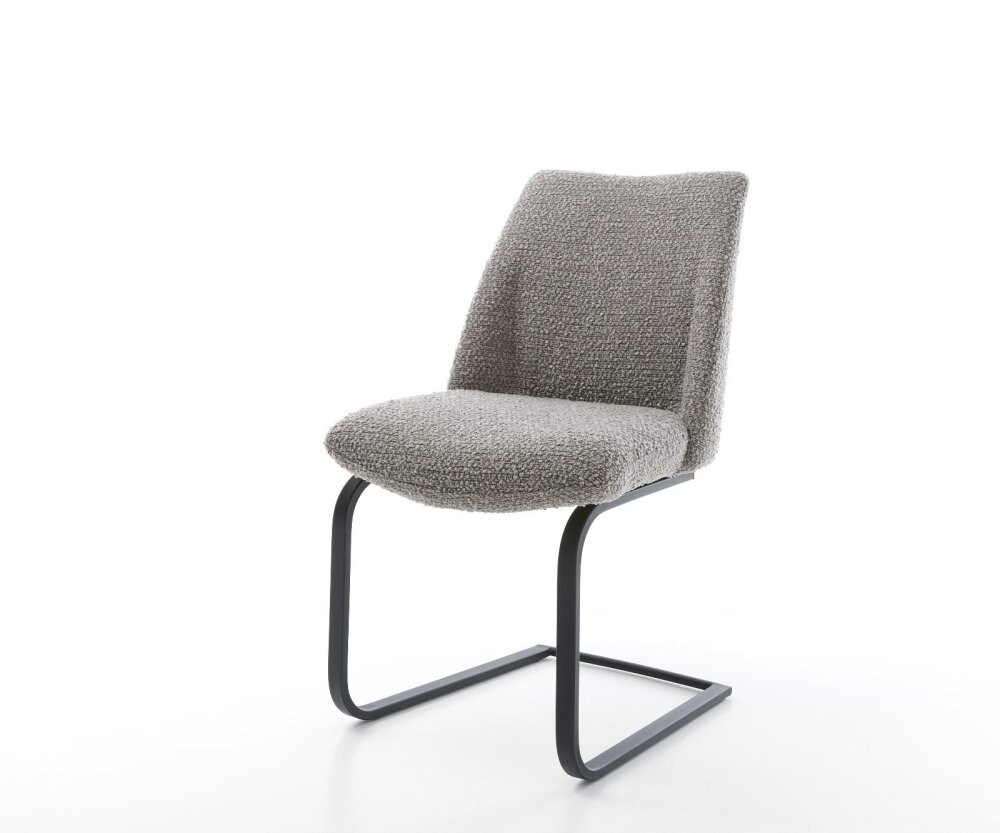 Jídelní židle Elso-Flex bouclé stříbrně šedá jídelní židle plochá