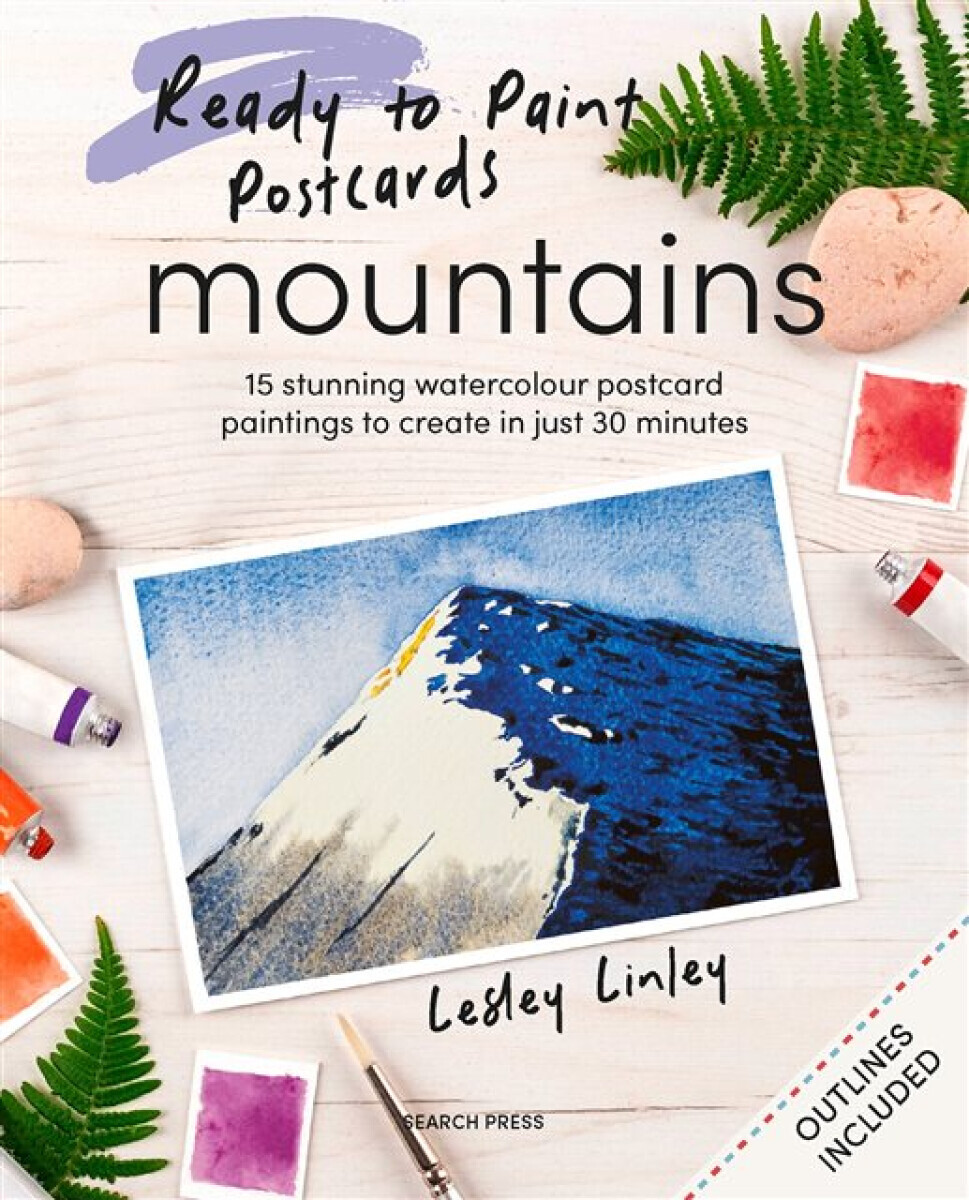 Ready to Paint Postcards: Mountains - Lesley Linley