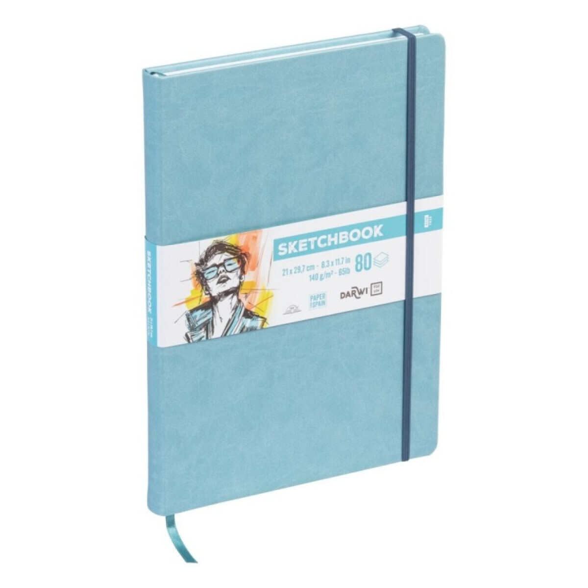 Sketchbook Darwi A4 Soft blue