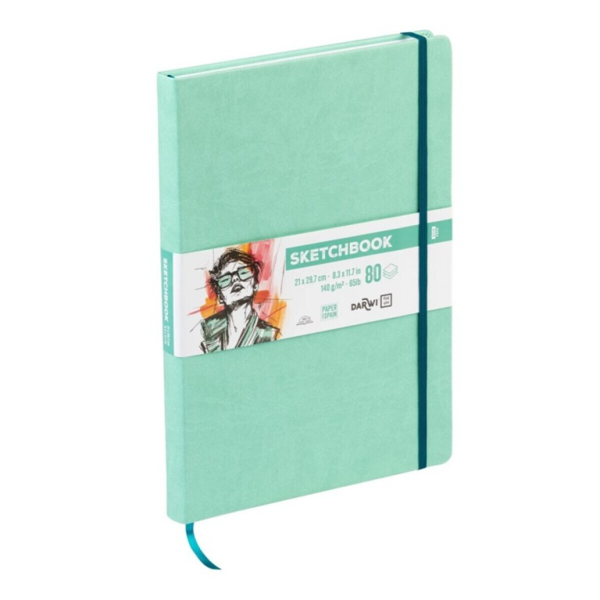Sketchbook Darwi A4 Mint green