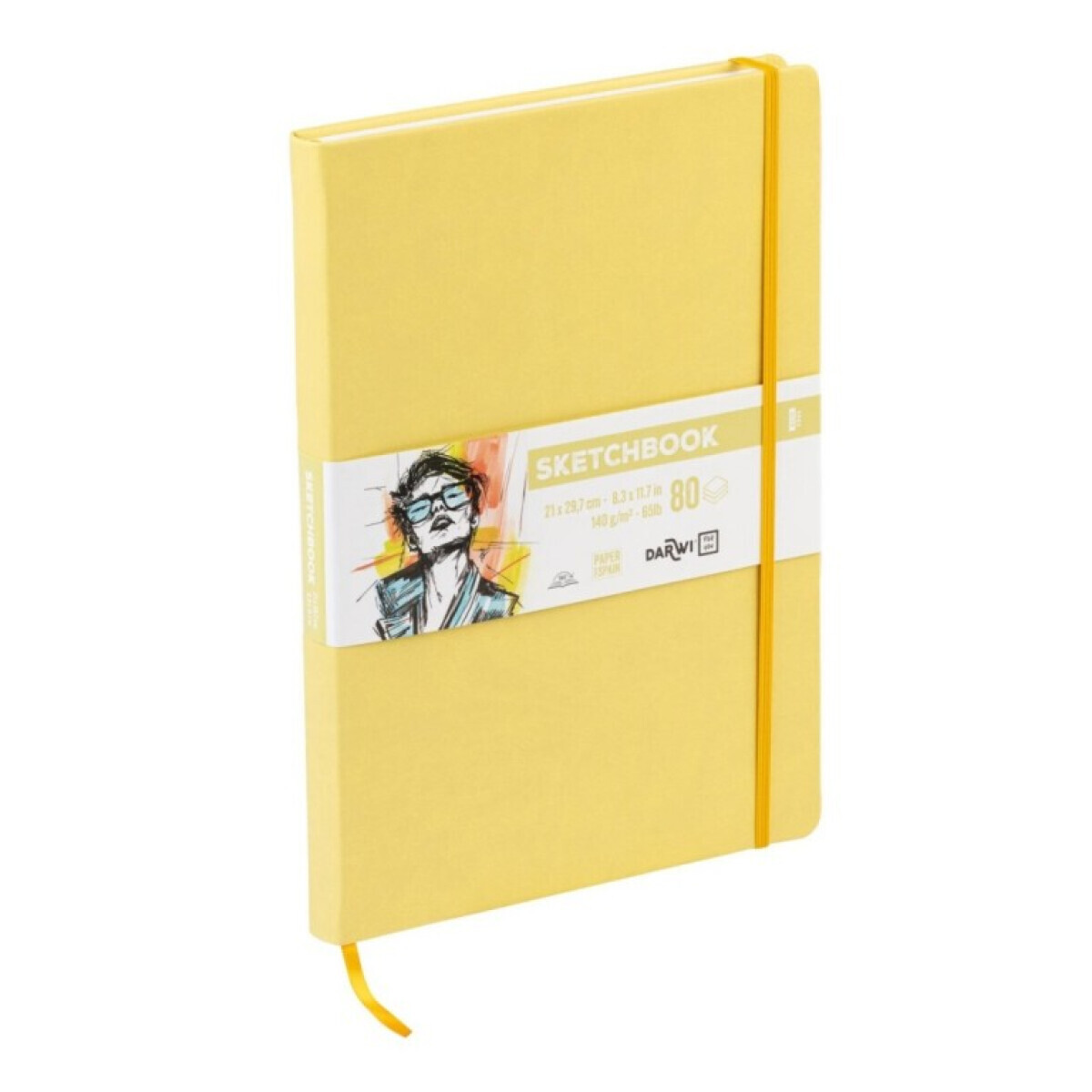 Sketchbook Darwi A4 Soft yellow