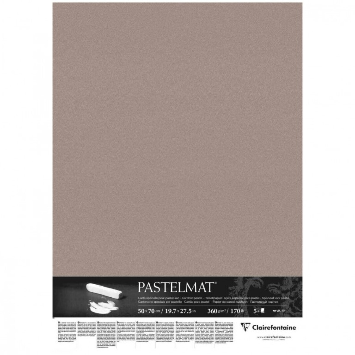 Papír pro pastel Pastelmat 50x70cm 360g dark grey