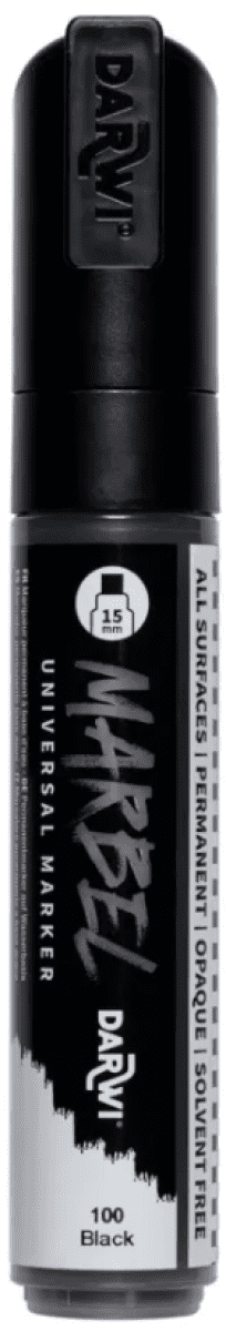 Akrylový marker Marbel 15mm – 100 Black