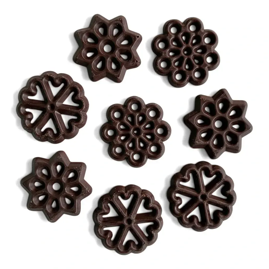 DOBLA Filigránky z hořké čokolády 8ks