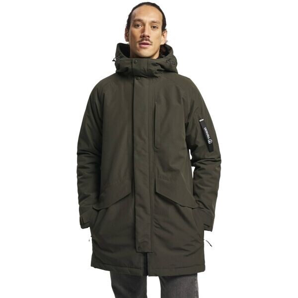 TENSON DUNE PARKA Pánské lifestylová zateplená parka, tmavě zelená, velikost