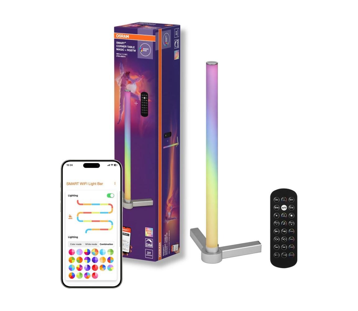Osram - LED RGBW Stm stolní lampa SMART+ MAGIC LED/7,5W/230V stříbrná Wi-Fi + DO 4099854471810