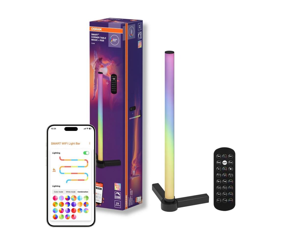 Osram - LED RGBW Stm stolní lampa SMART+ MAGIC LED/7,5W/230V černá Wi-Fi + DO 4099854471759