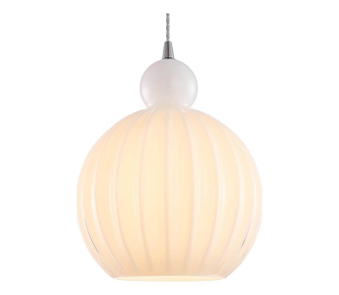 Halo Design 737321 - Lustr na lanku BALL BALL 1xE27/40W/230V pr. 32 cm bílá 737321