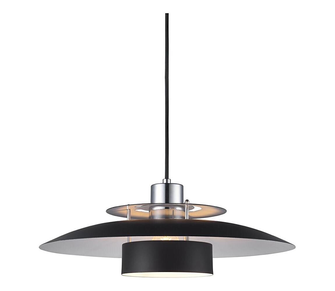 Halo Design 990259 - Lustr na lanku SORUP 1xE27/40W/230V pr. 40 cm černá/l.chrom 990259