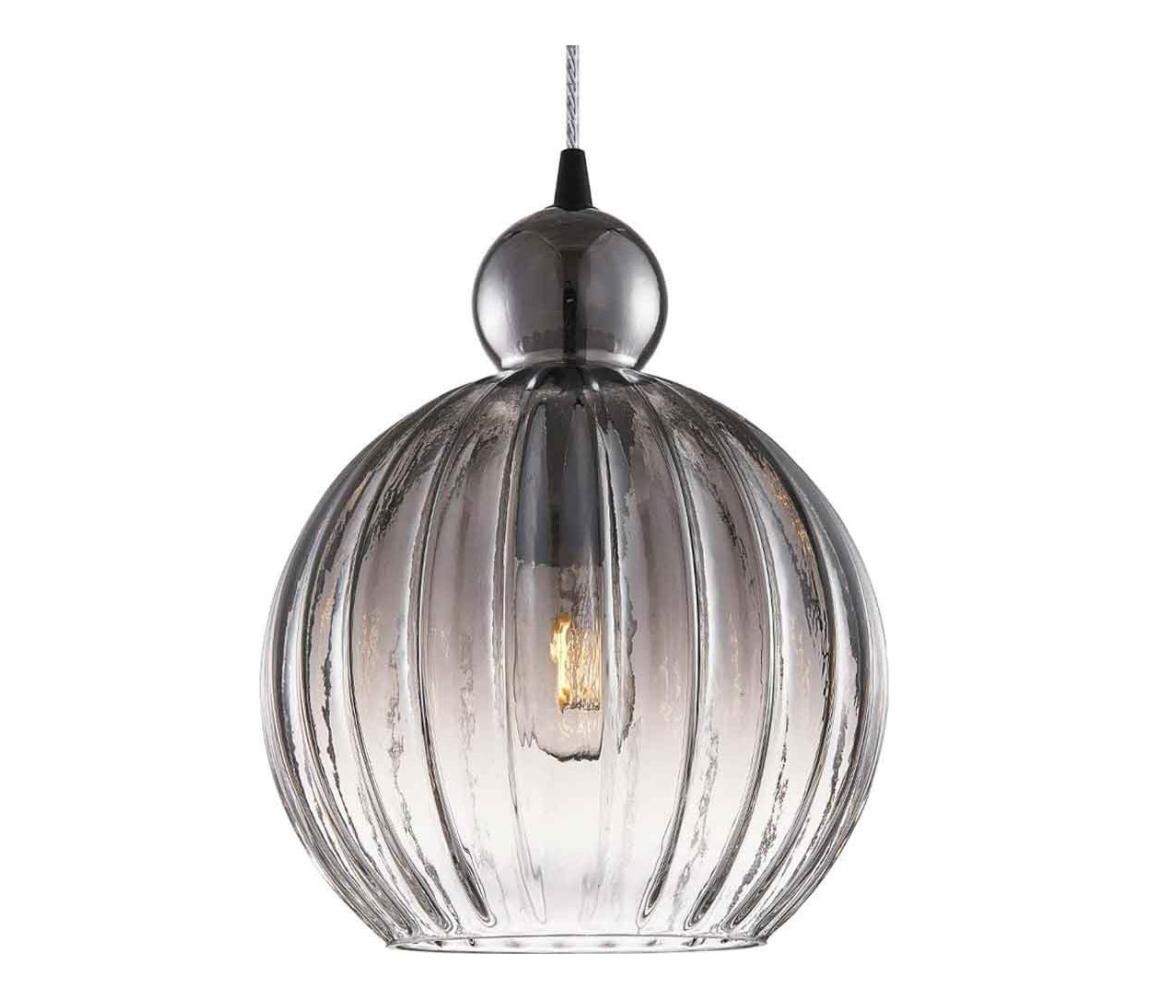 Halo Design 737338- Lustr na lanku BALL BALL 1xE27/40W/230V pr. 32 cm kouř. šedá 737338