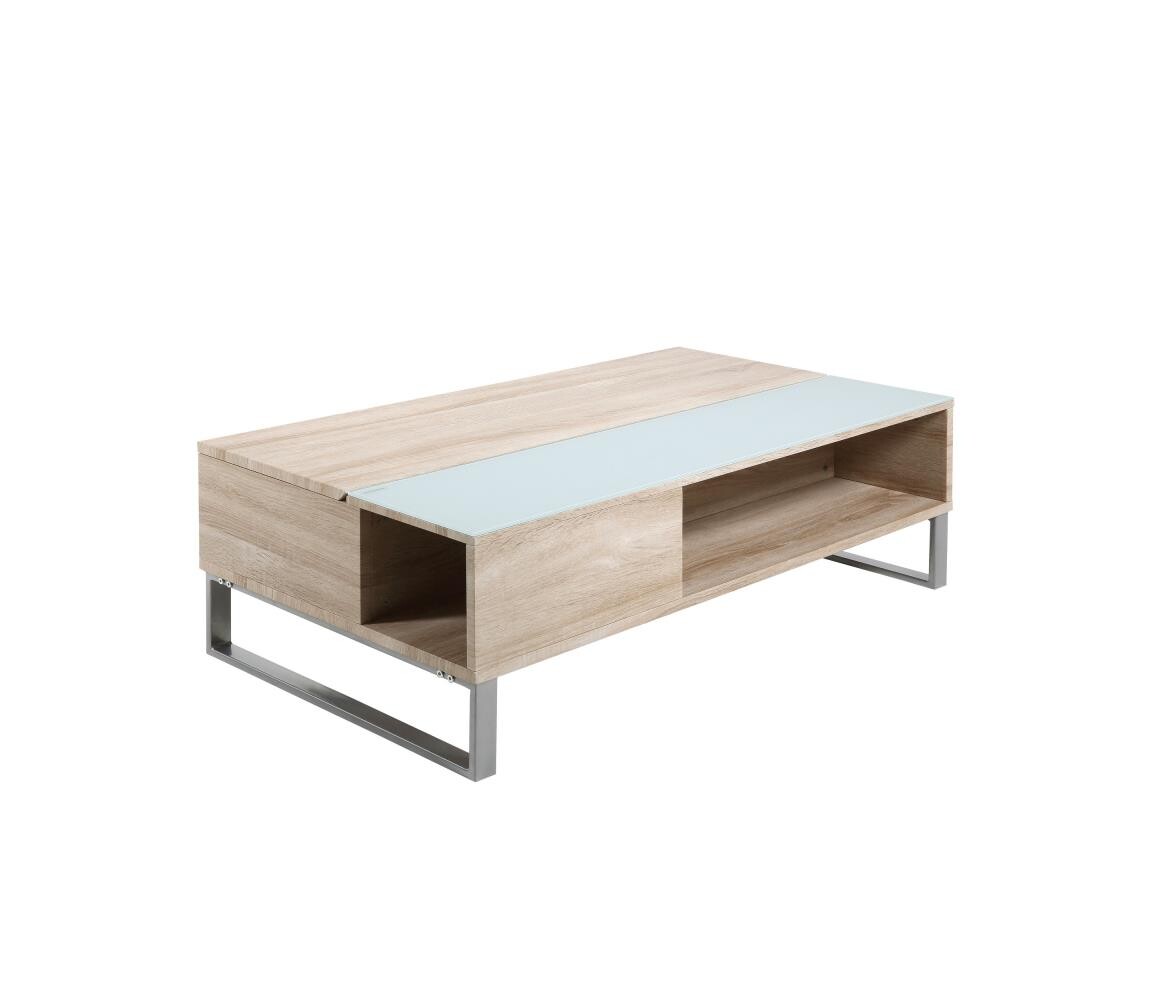 Konferenční stolek se zvedací deskou ENZO 110x60 cm bílá/dub sonoma 0000063722