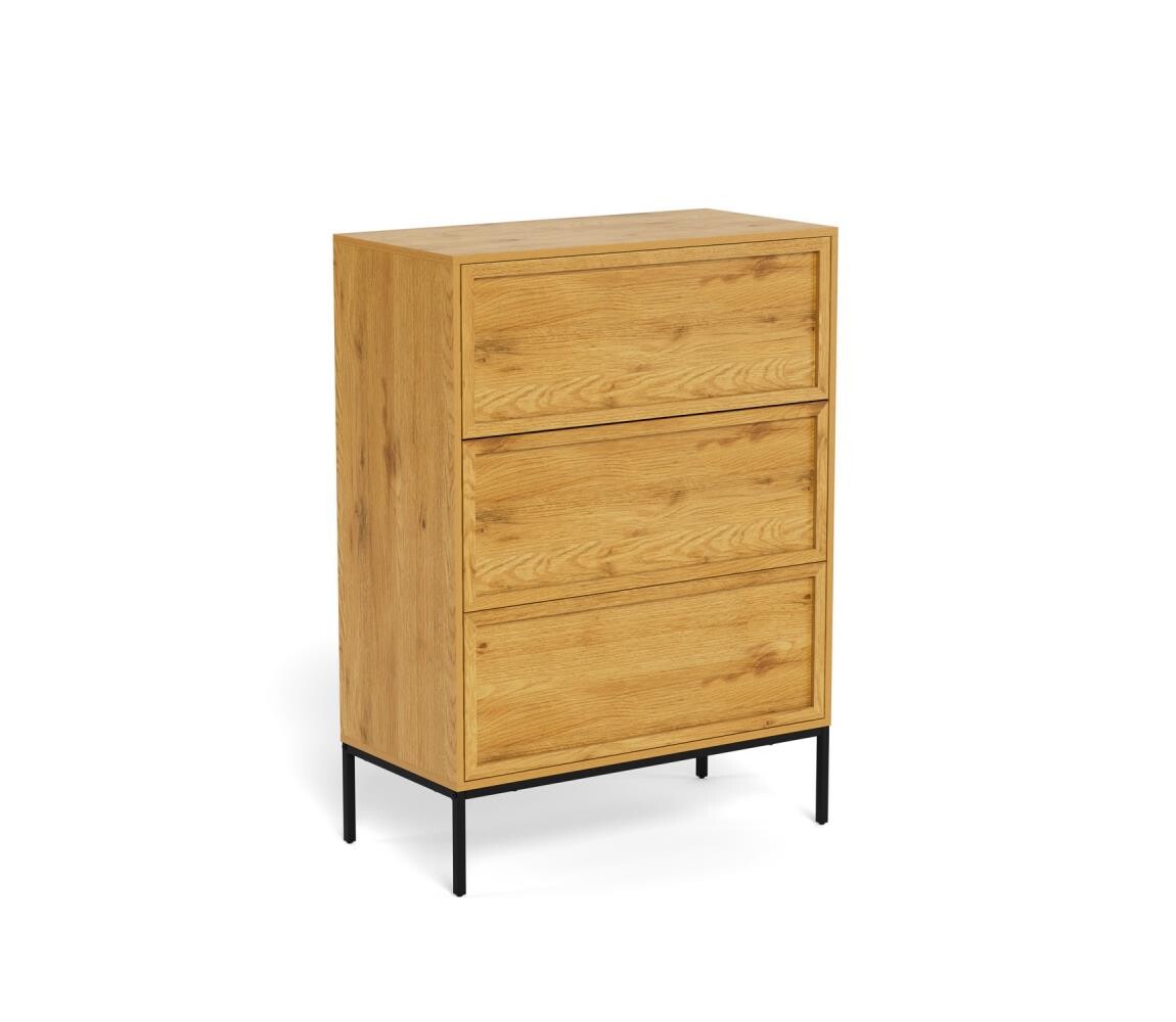 Komoda ALIN 80x40 cm světle hnědá 0000114132
