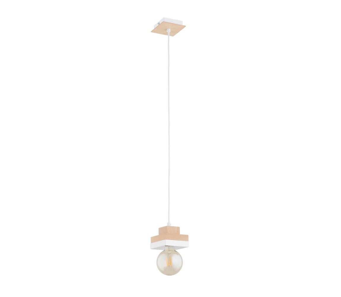 Lustr na lanku MIKO 1xE27/15W/230V bílá/béžová 61543