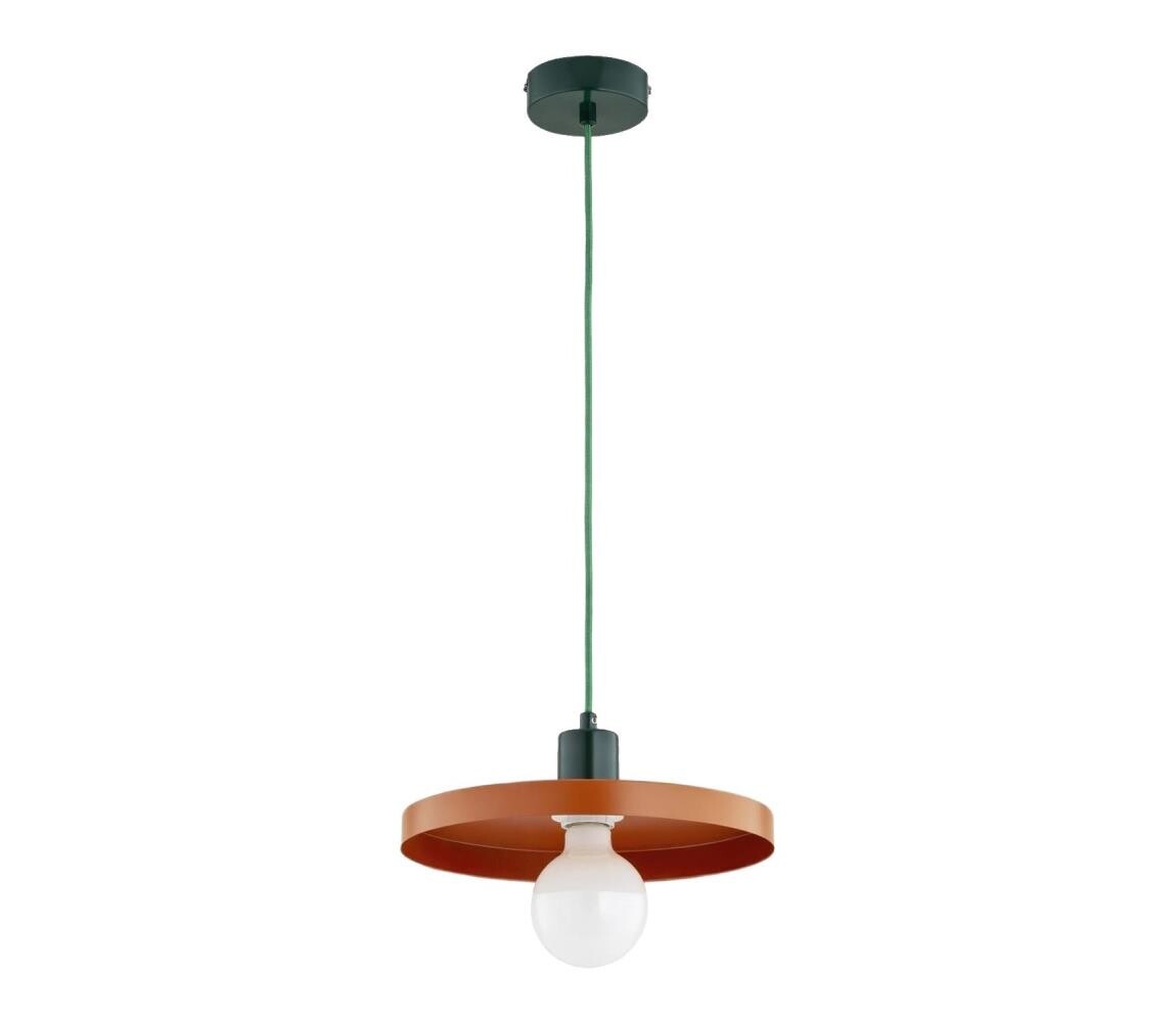 Lustr na lanku LITO 1xE27/15W/230V měděná/zelená 61538