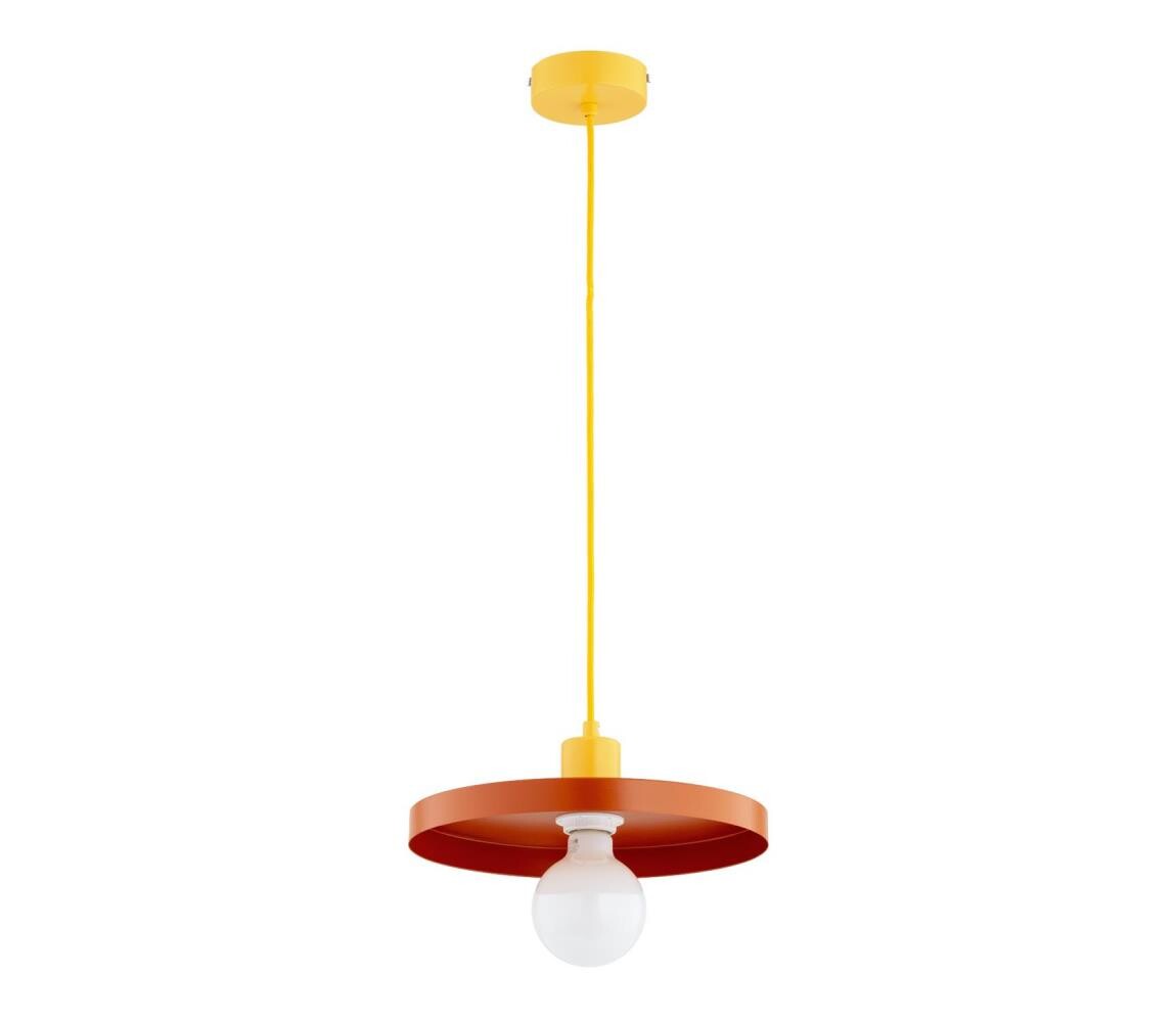 Lustr na lanku LITO 1xE27/15W/230V měděná/žlutá 61539