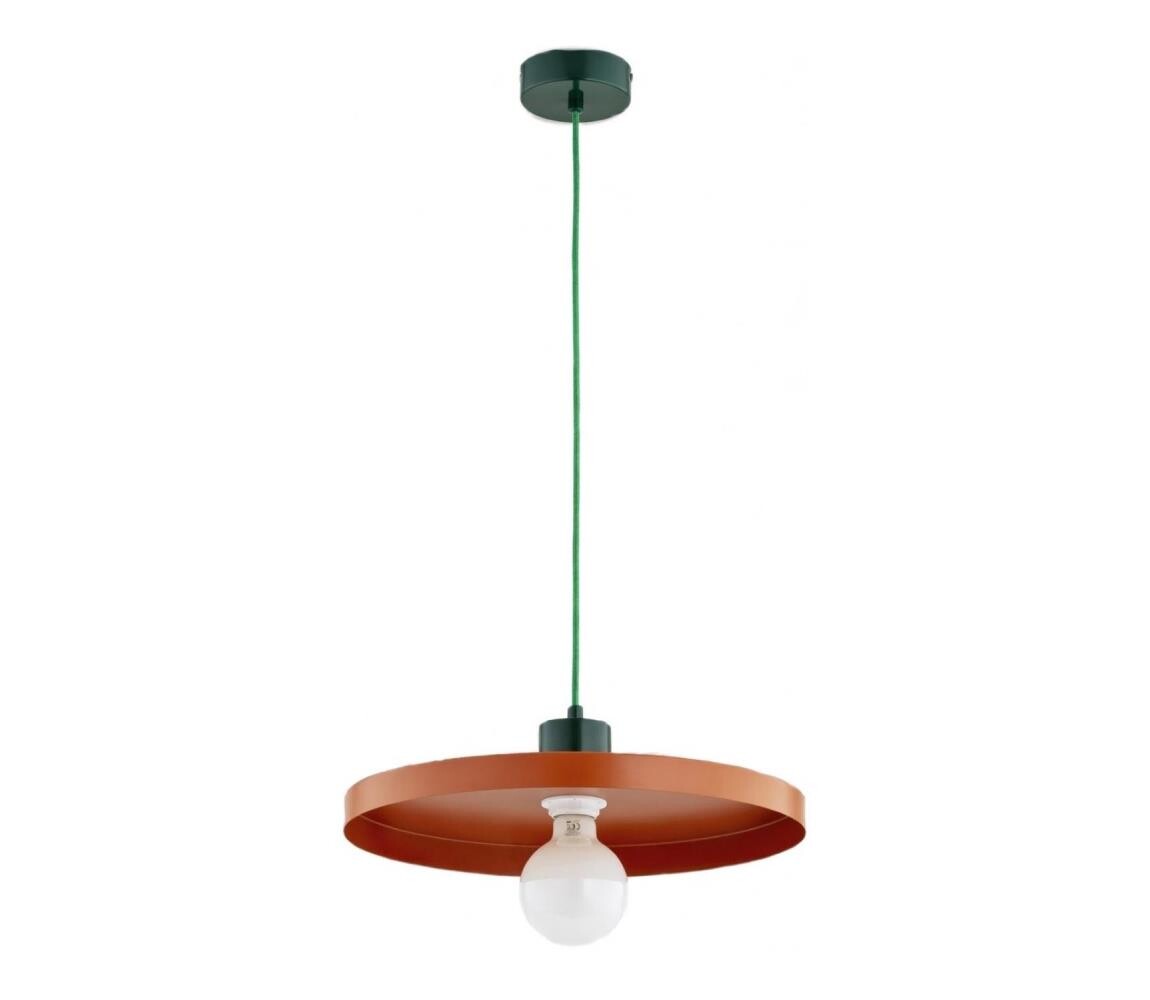 Lustr na lanku ETERI 1xE27/15W/230V měděná/zelená 61530