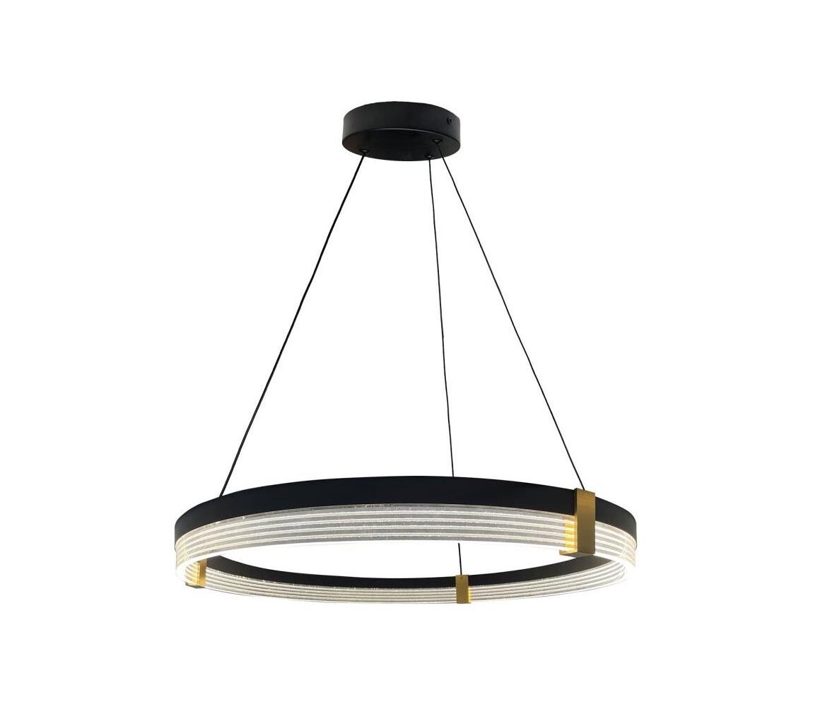 Light Prestige LED Lustr na lanku TRIANGLE LED/40W/230V 3000/4000/6000K pr. 60 cm černá LP-0407/1P M BK Triangle