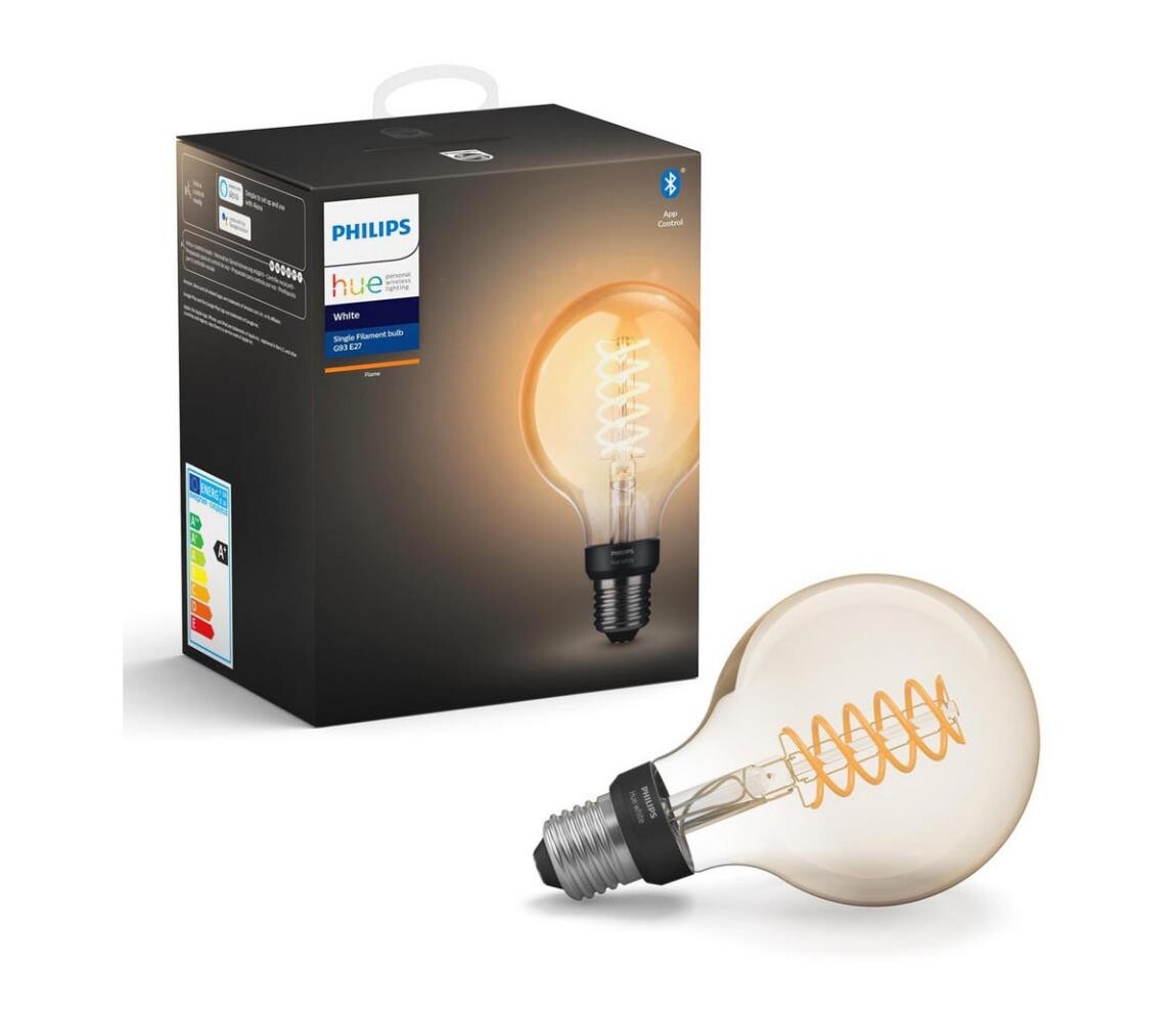 LED Stmívatelná žárovka Philips Hue WHITE FILAMENT G93 E27/7W/230V 2100K 871869968888200