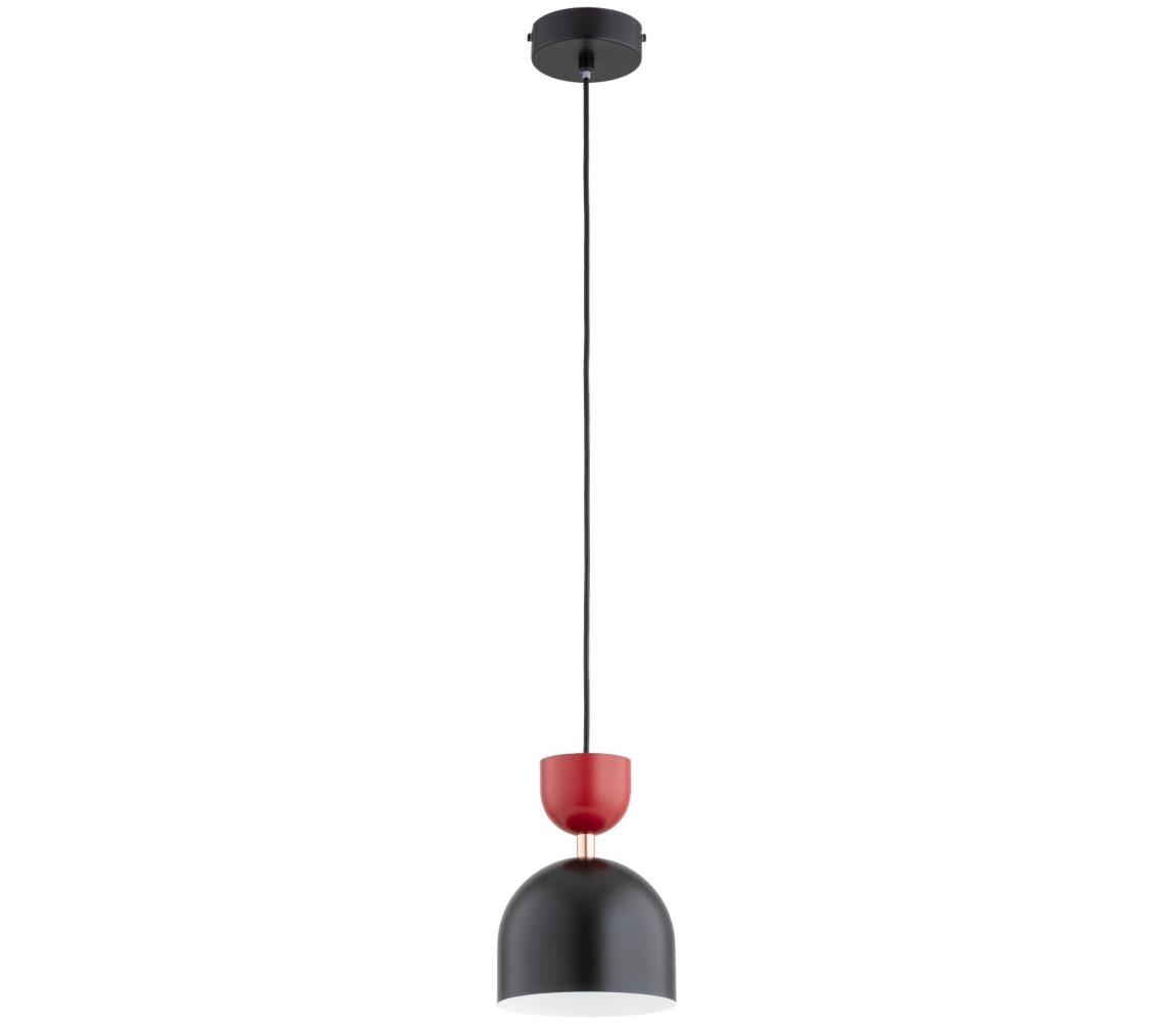 Lustr na lanku ENTORI 1xE27/15W/230V černá/červená 61604