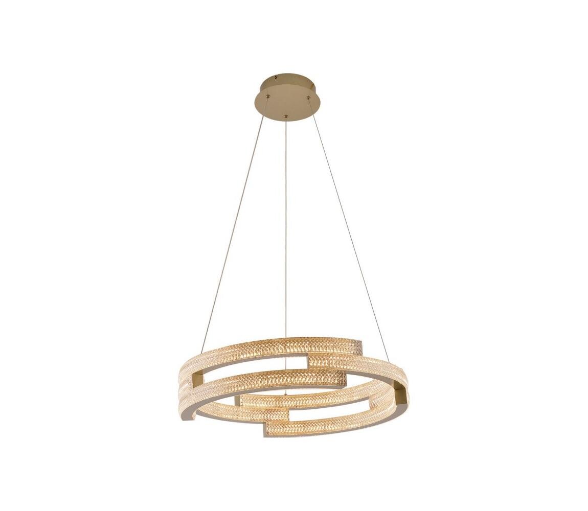 Light Prestige LED Lustr na lanku TARJA LED/36W/230V 3000/4000/6000K pr. 60 cm zlatá LP-1810/1P GD