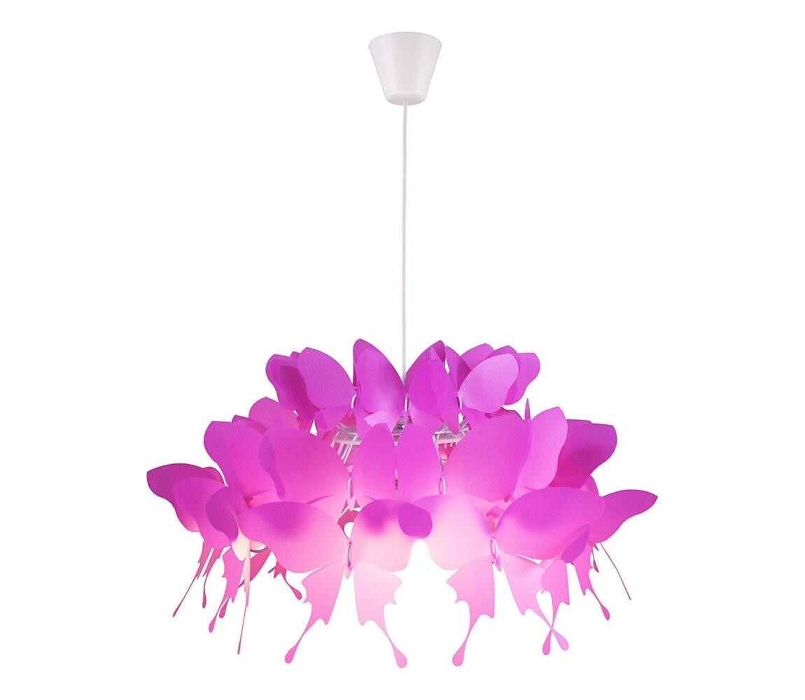 Light Prestige Dětský lustr FARFALLA 1xE27/60W/230V růžová LP-3439/1P dark pink