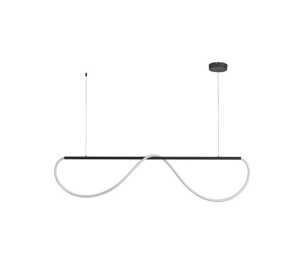 Light Prestige LED Lustr na lanku MELECA LED/36W/230V 3000/4000/6000K 160 cm černá LP-2345/1P M BK