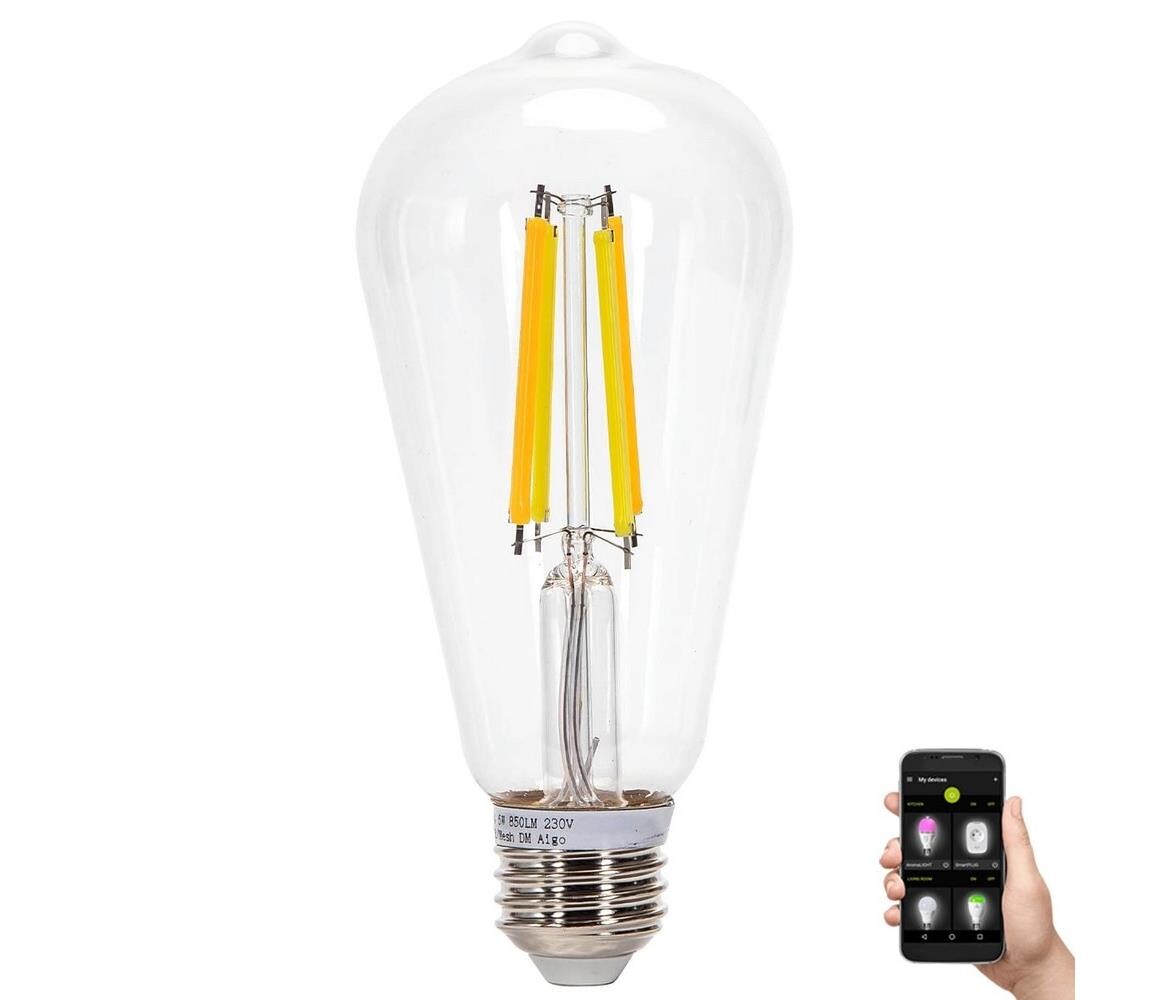 B.V. LED Žárovka FILAMENT ST64 E27/6W/230V 2700-6500K -  S10301K80