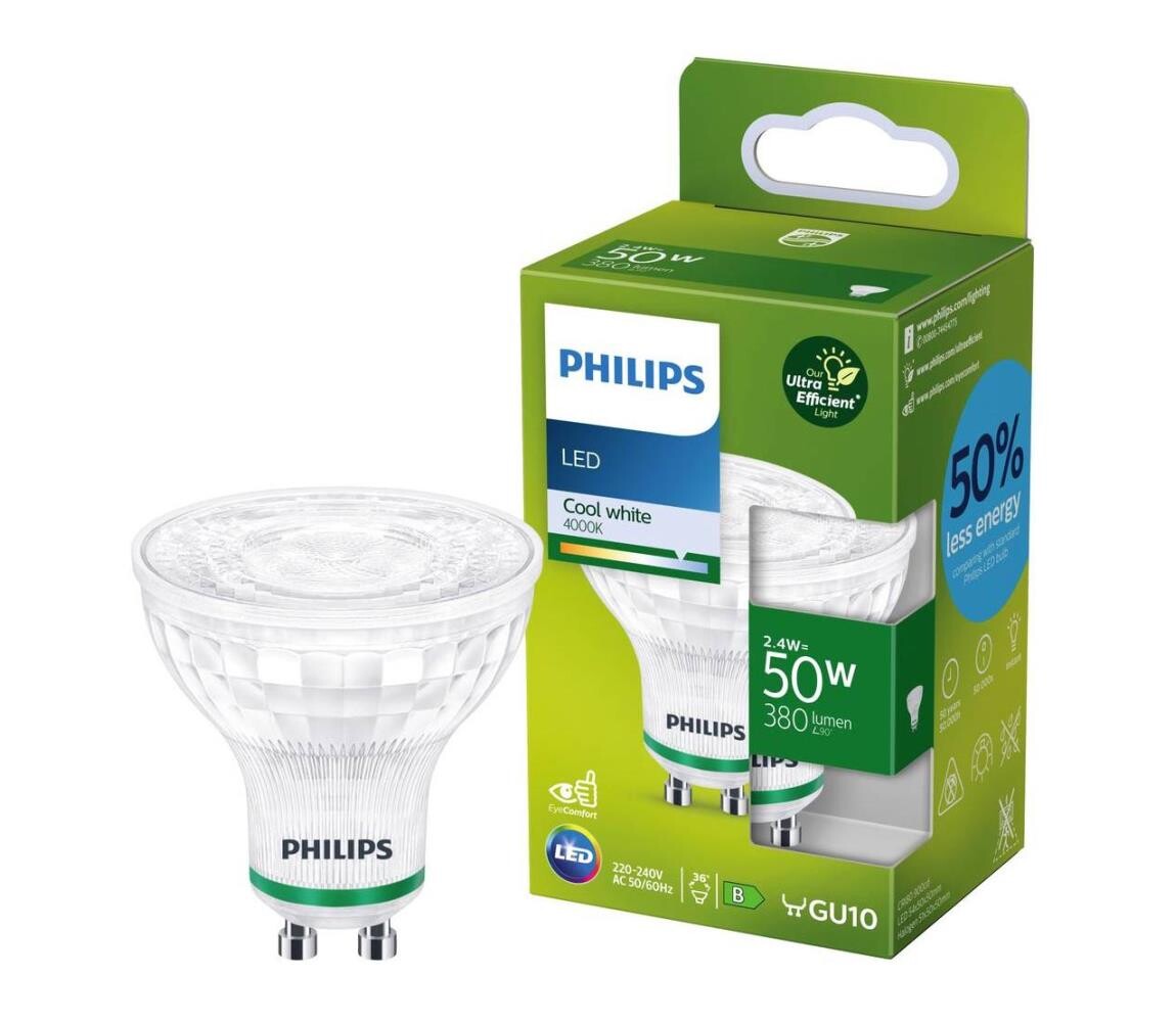 LED Žárovka Philips GU10/2,4W/230V 4000K 8719514421721