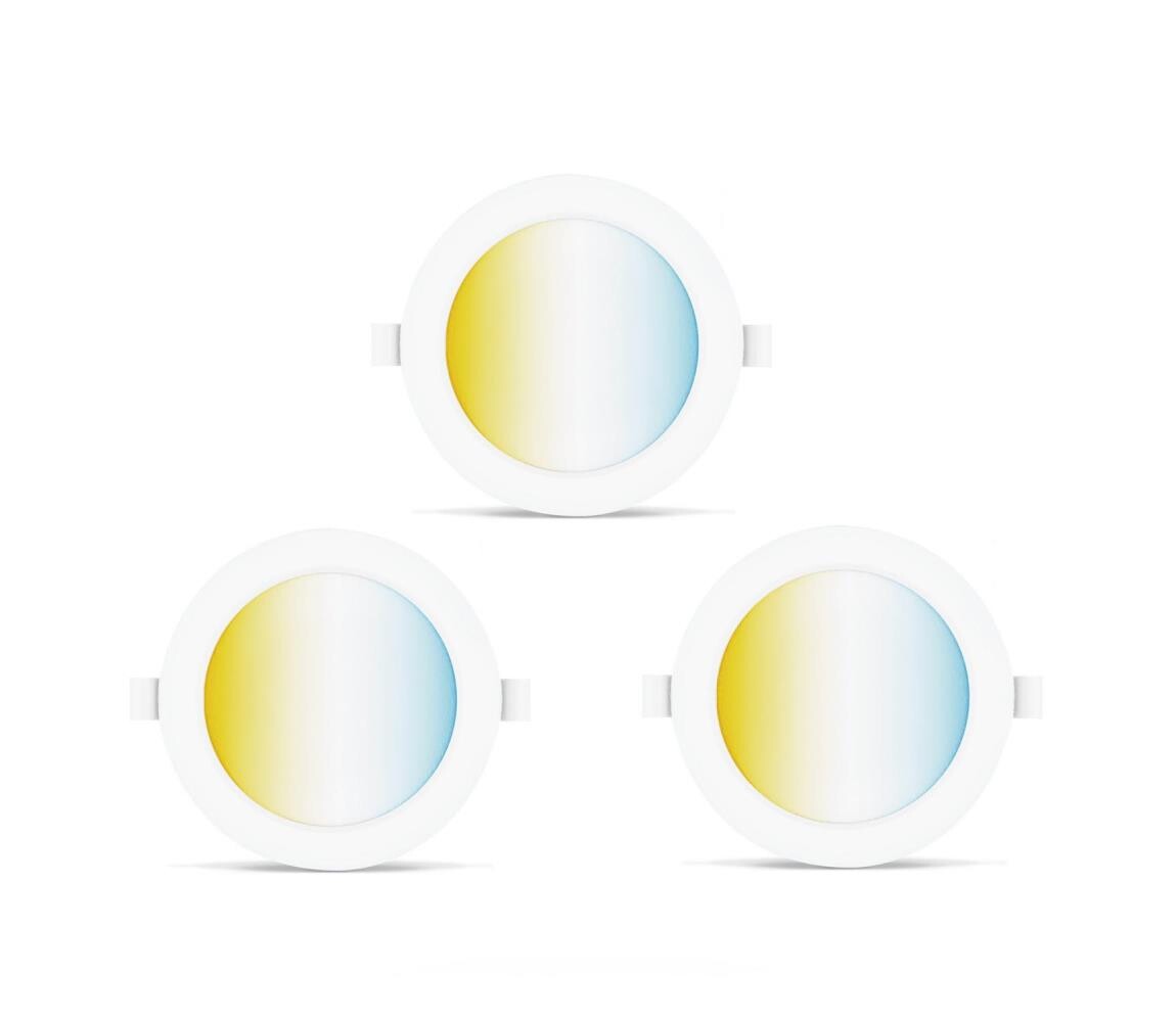B.V. -SADA 3x LED Stm. podhledové svítidlo MESH 6W/230V 2700K-6500K pr.11,5cm S10304R7J