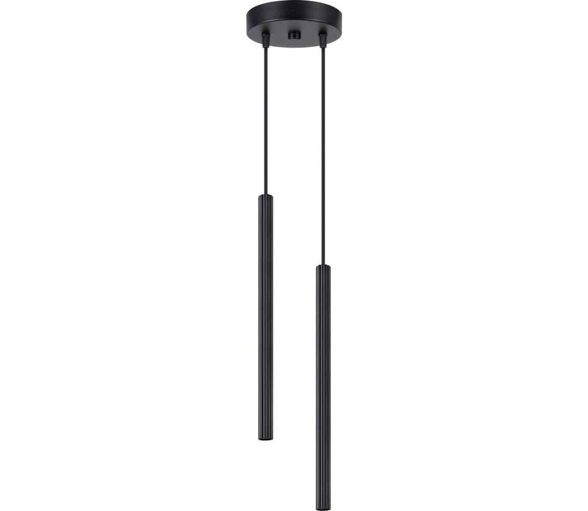 SL.1867 - Lustr na lanku ARCHE 2xG9/8W/230V černá SL.1867