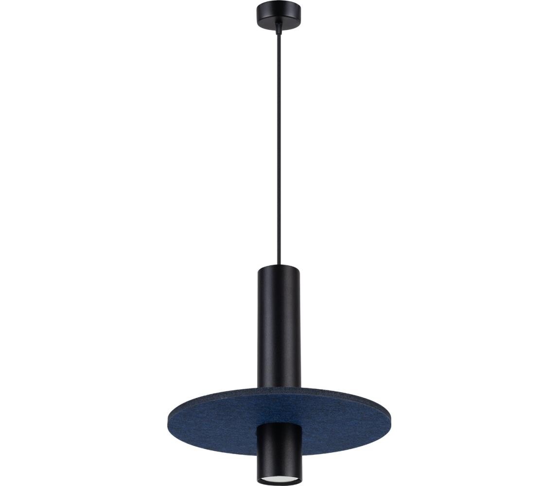 SL.1884 - Lustr na lanku PELTA 1xGU10/10W/230V černá/modrá SL.1884