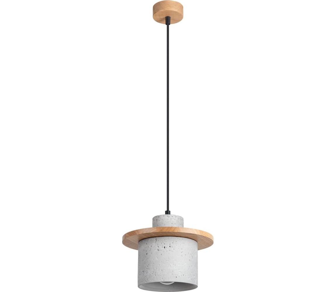 SL.1363 - Lustr na lanku MAB 1xE27/15W/230V pr. 22 cm beton/šedá SL.1363