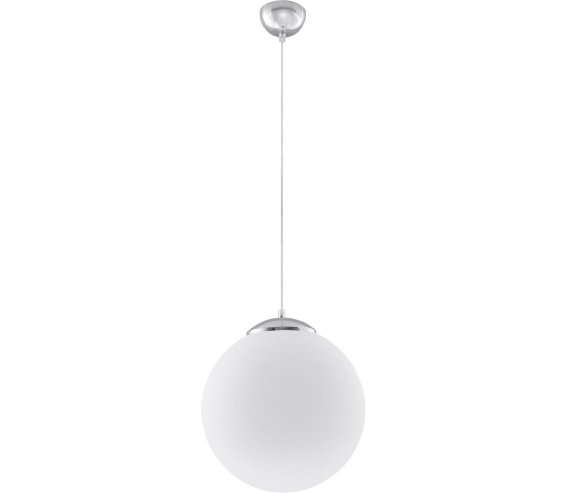 SL.0265 - Lustr na lanku UGO 1xE27/15W/230V pr. 40 cm bílá SL.0265