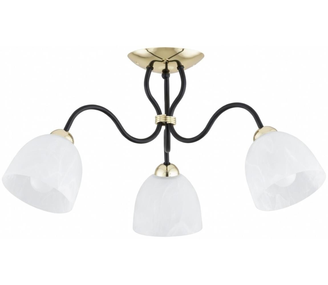 Přisazený lustr ARIEL 3xE27/15W/230V zlatá/černá 62638