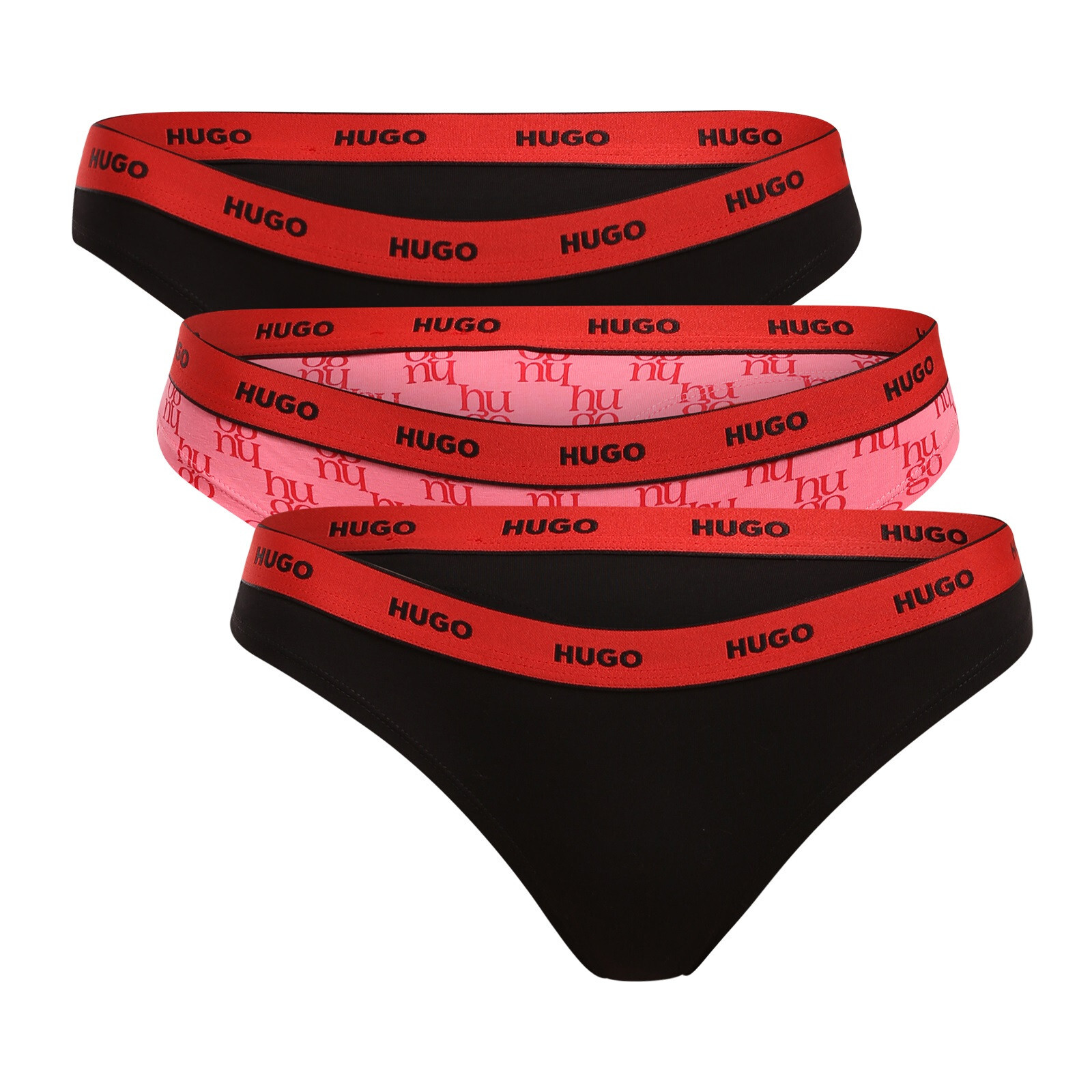 3PACK dámská tanga HUGO vícebarevná (50545703 660) S