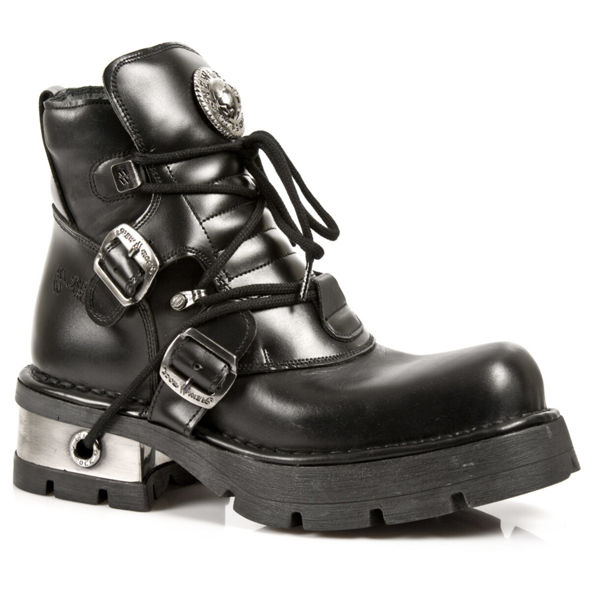 boty kožené unisex - ITALI Y NOMADA NEGRO - NEW ROCK - M.988-S1 42