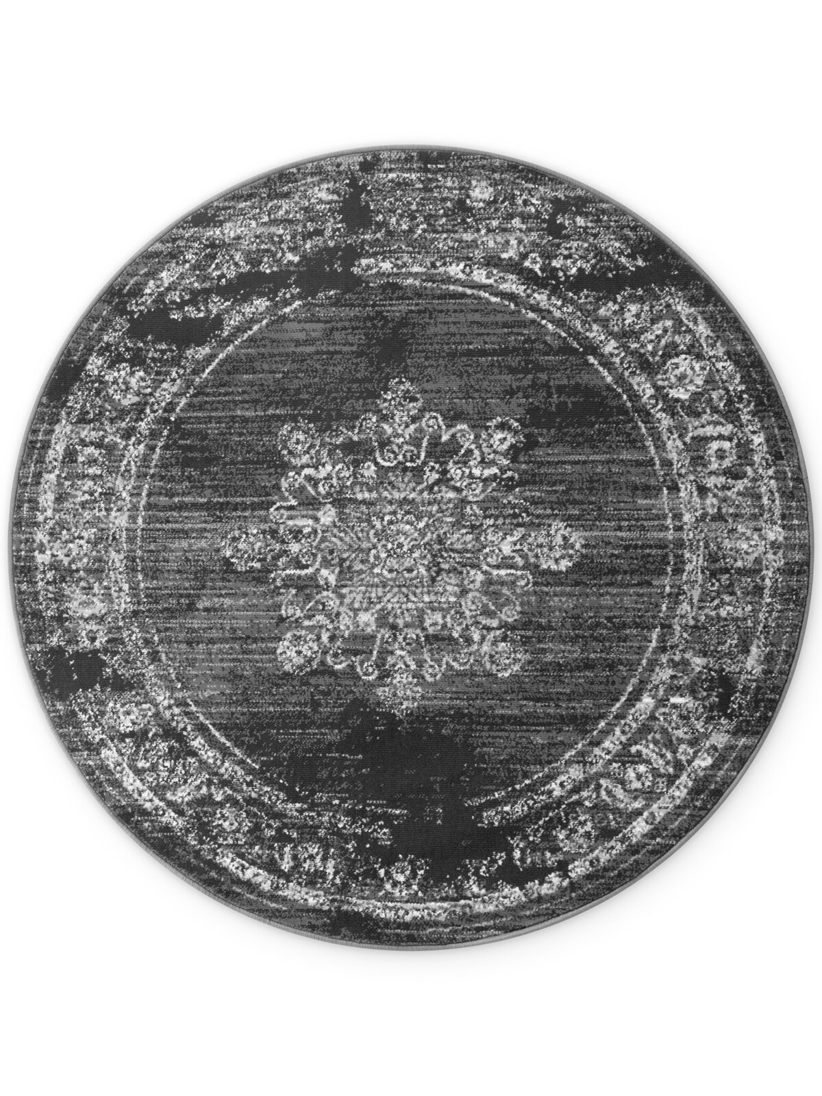 Kusový koberec Gloria Lydia 106253 Grey kruh, 120x120 (průměr) kruh, šedá, chodba / předsíň, Hanse Home
