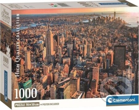 Puzzle New York Pohled na Manhattan 1000 dílků - Clementoni