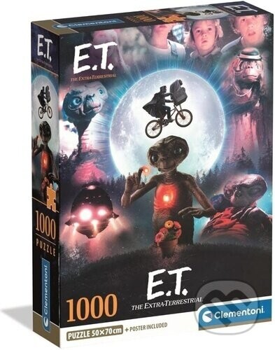 Puzzle Kultovní filmy E.T. Mimozemšťan 1000 dílků - Clementoni