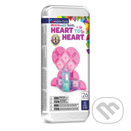 Magnetická stavebnica microMAGS Heart to Heart Travel Set 26 dielov - Magna-Tiles