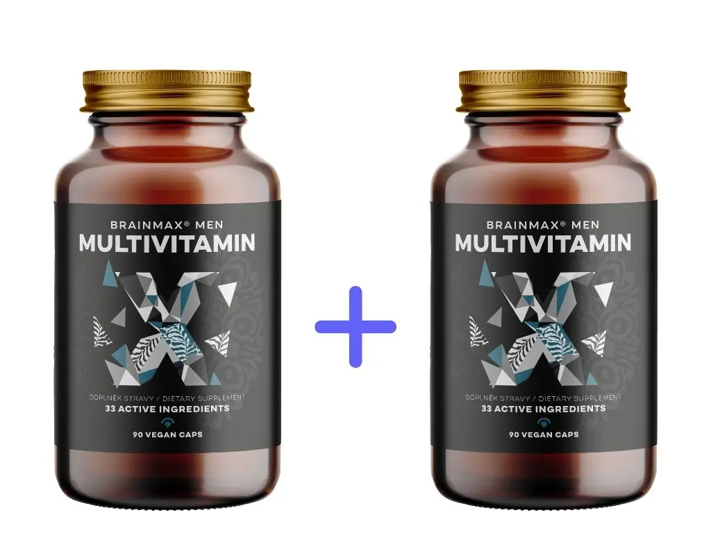 1+1 ZDARMA: BrainMax Men Multivitamin®, multivitamín pro muže, 90 rostlinných kapslí