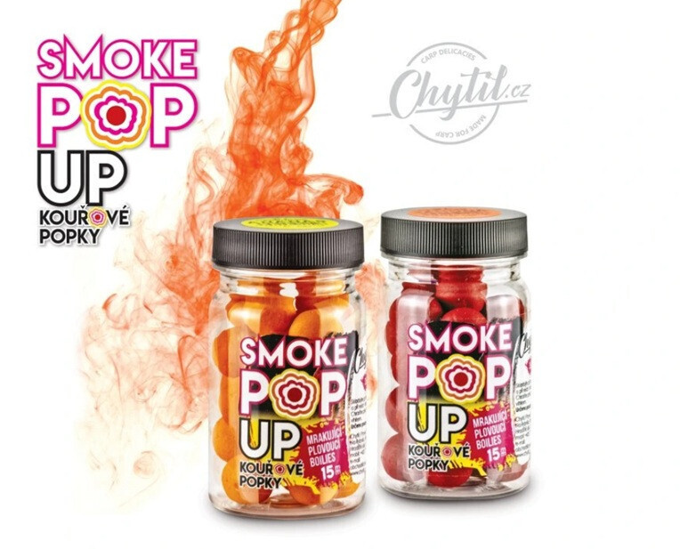 Chytil SMOKE POP-UP - plovoucí kouřové boilies JAHODA pr. 15 mm 35 g