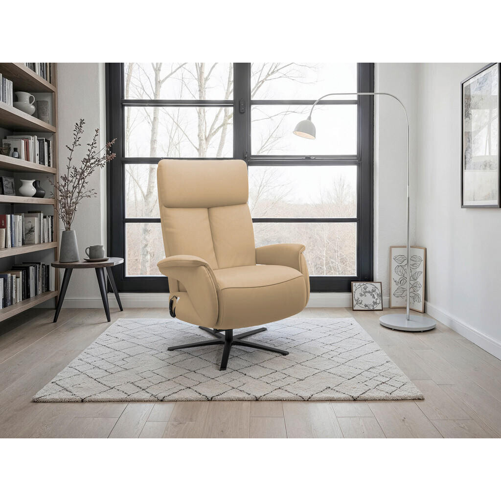 Sit & More RELAXAČNÍ KŘESLO, kůže, cappuccino
