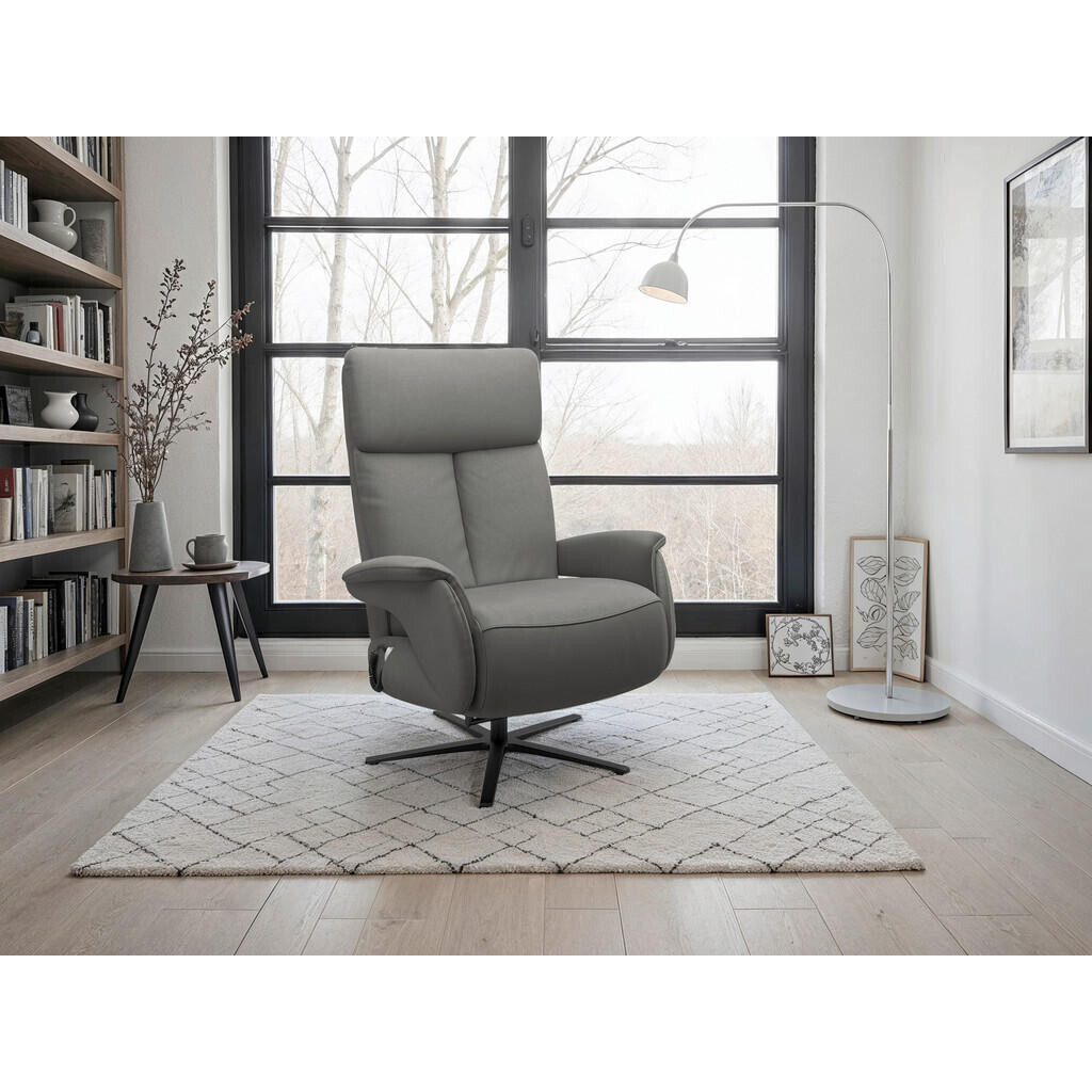 Sit & More RELAXAČNÍ KŘESLO, kůže, antracitová